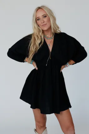 Blair Dolman Sleeve Dress - Black