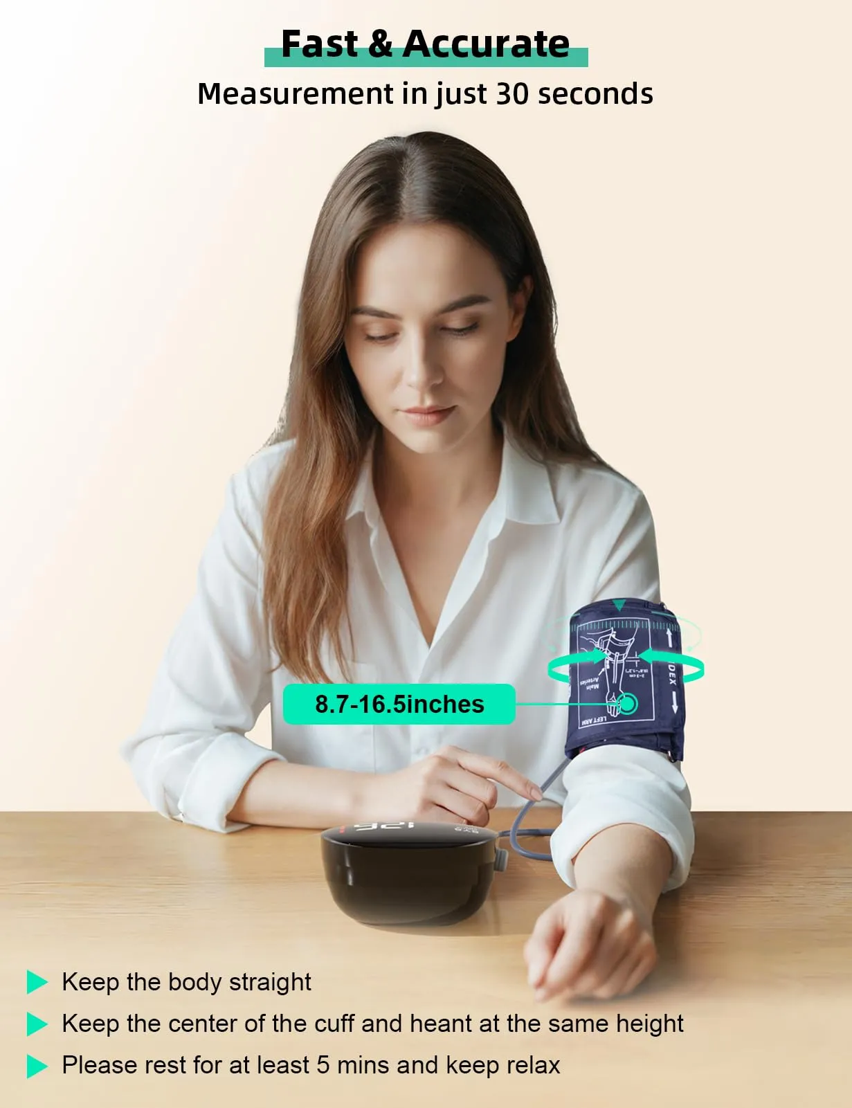 Blood Pressure Monitor for Home Use: AILE Blood Pressure Machine Automatic BP Machine - Large Blood Pressure Cuff - Large Display (Black) Black