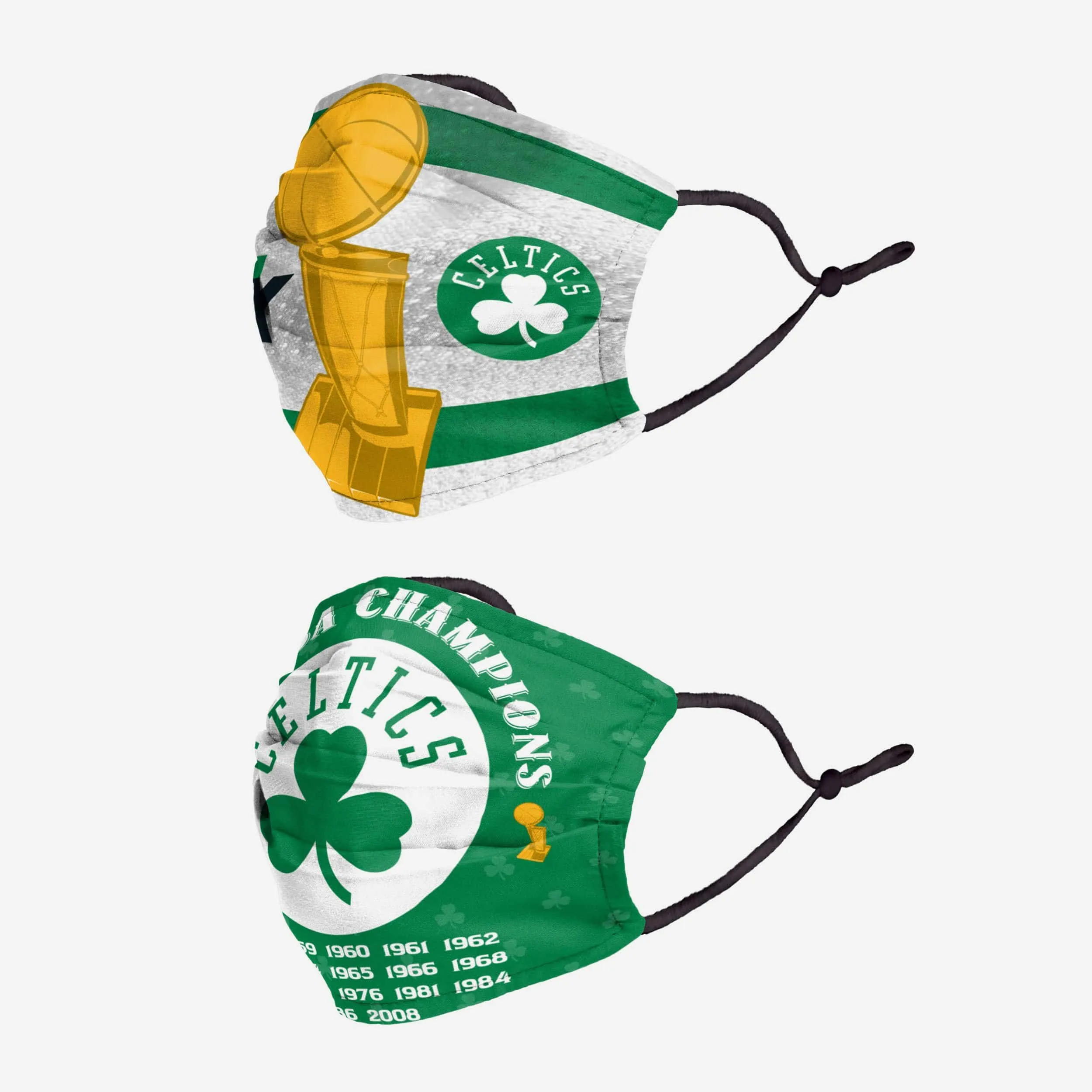 Boston Celtics Thematic Champions Adjustable 2 Pack Face Cover