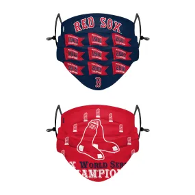 Boston Red Sox MLB Thematic Champions Adjustable 2 Pack Face Cover