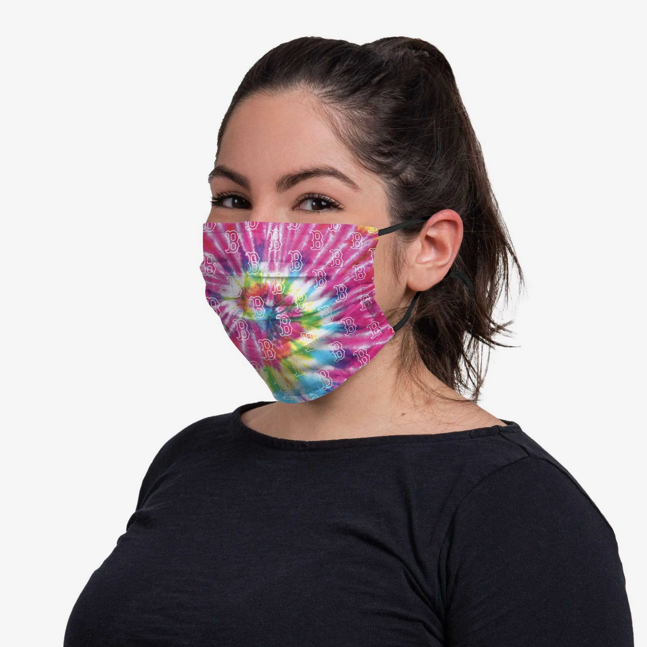 Boston Red Sox Pastel Tie-Dye Adjustable Face Cover