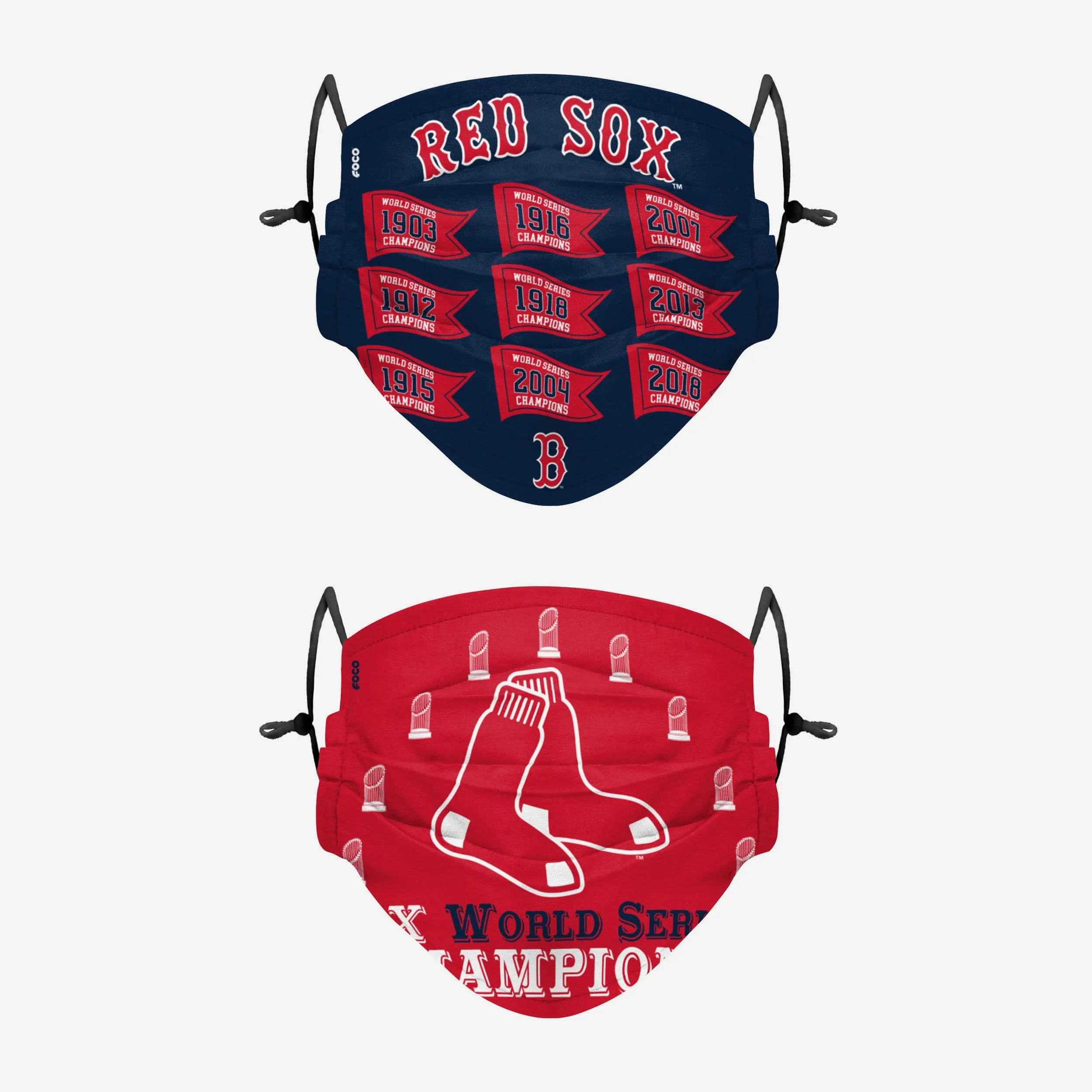 Boston Red Sox Thematic Champions Adjustable 2 Pack Face Cover
