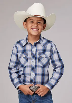 Boy's Navy Plaid by Roper~ Only Small, Medium
