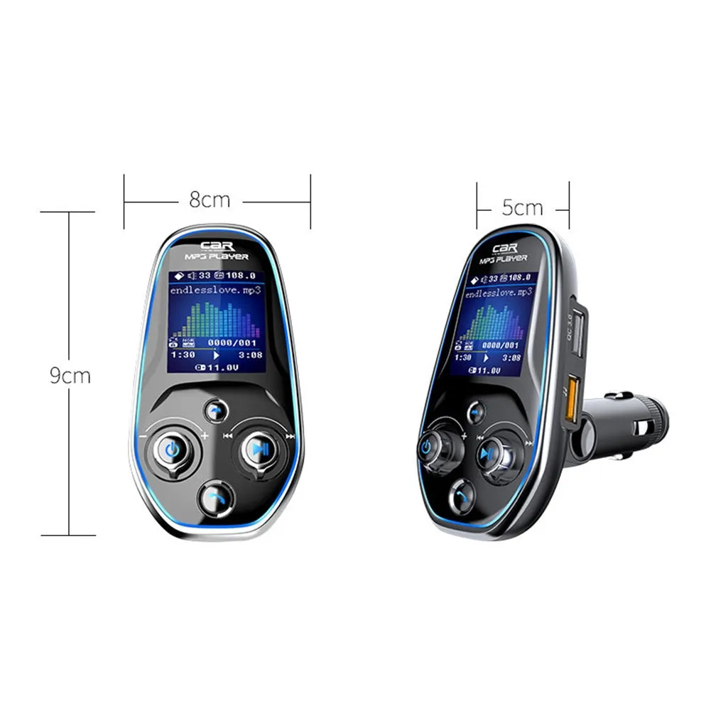 Bt29 Car Bluetooth Mp3 Player 1.44 Tft Color Screen Display Aux