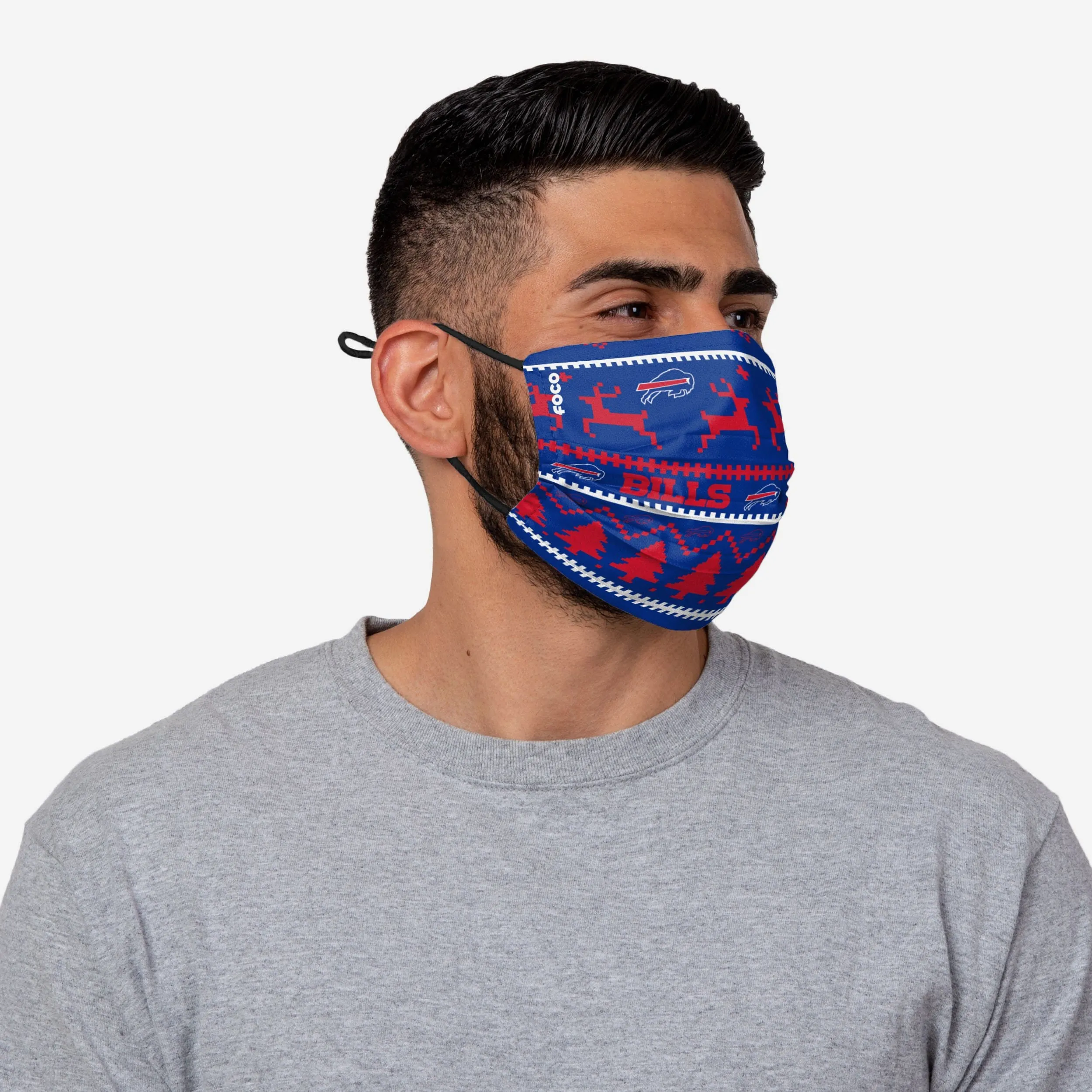 Buffalo Bills Wordmark Holiday Adjustable Face Cover