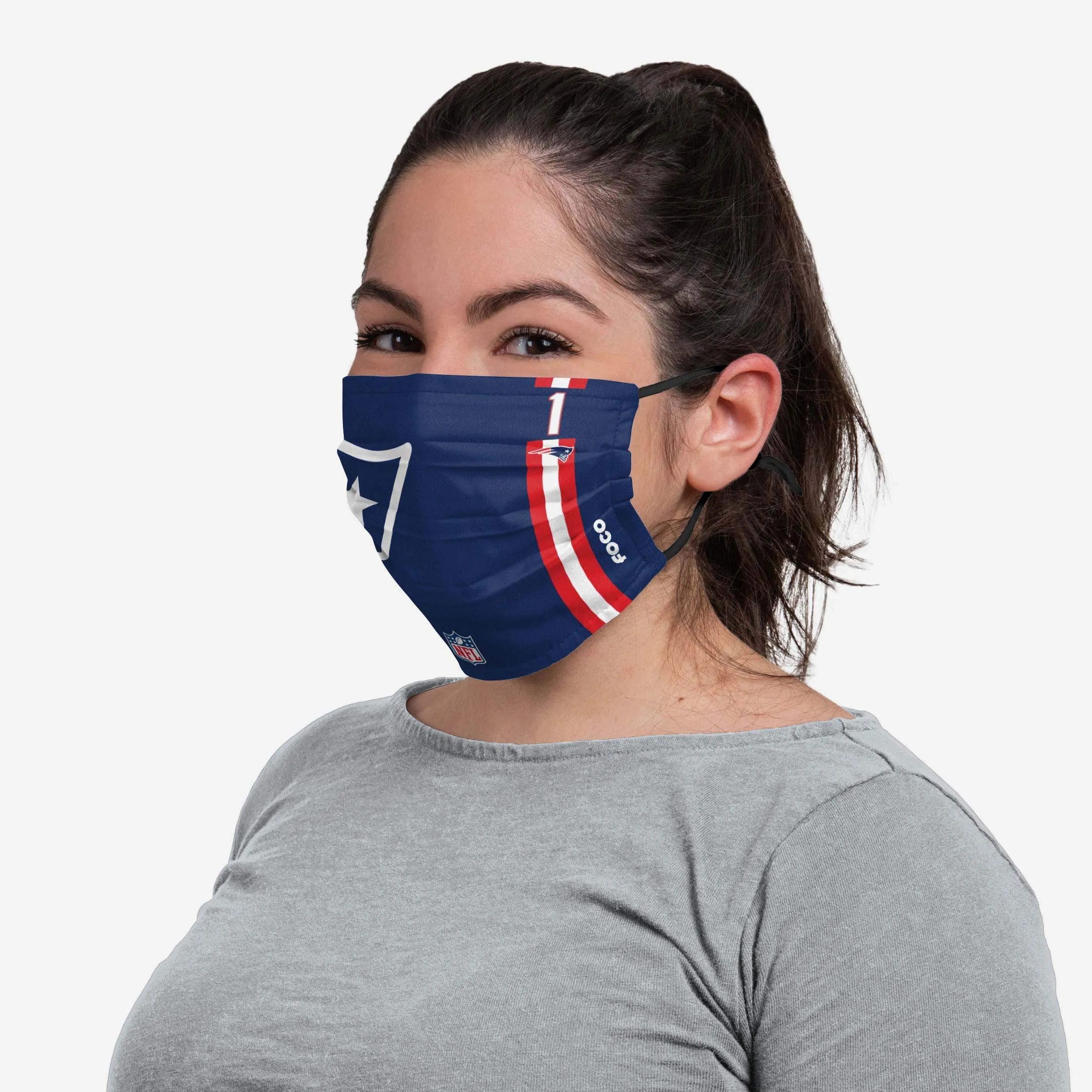 Cam Newton New England Patriots On-Field Sideline Logo Face Cover