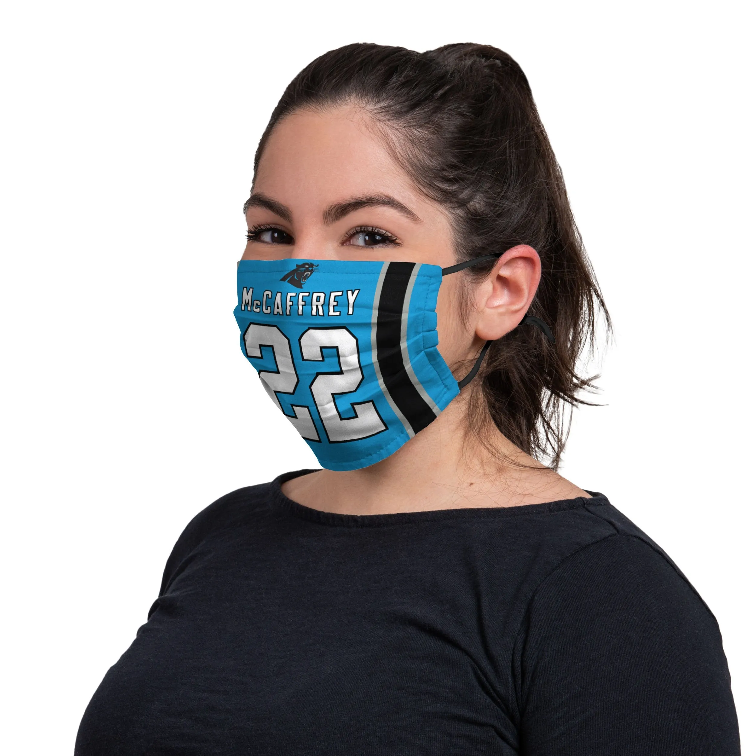 Carolina Panthers NFL Christian McCaffrey Adjustable Face Cover