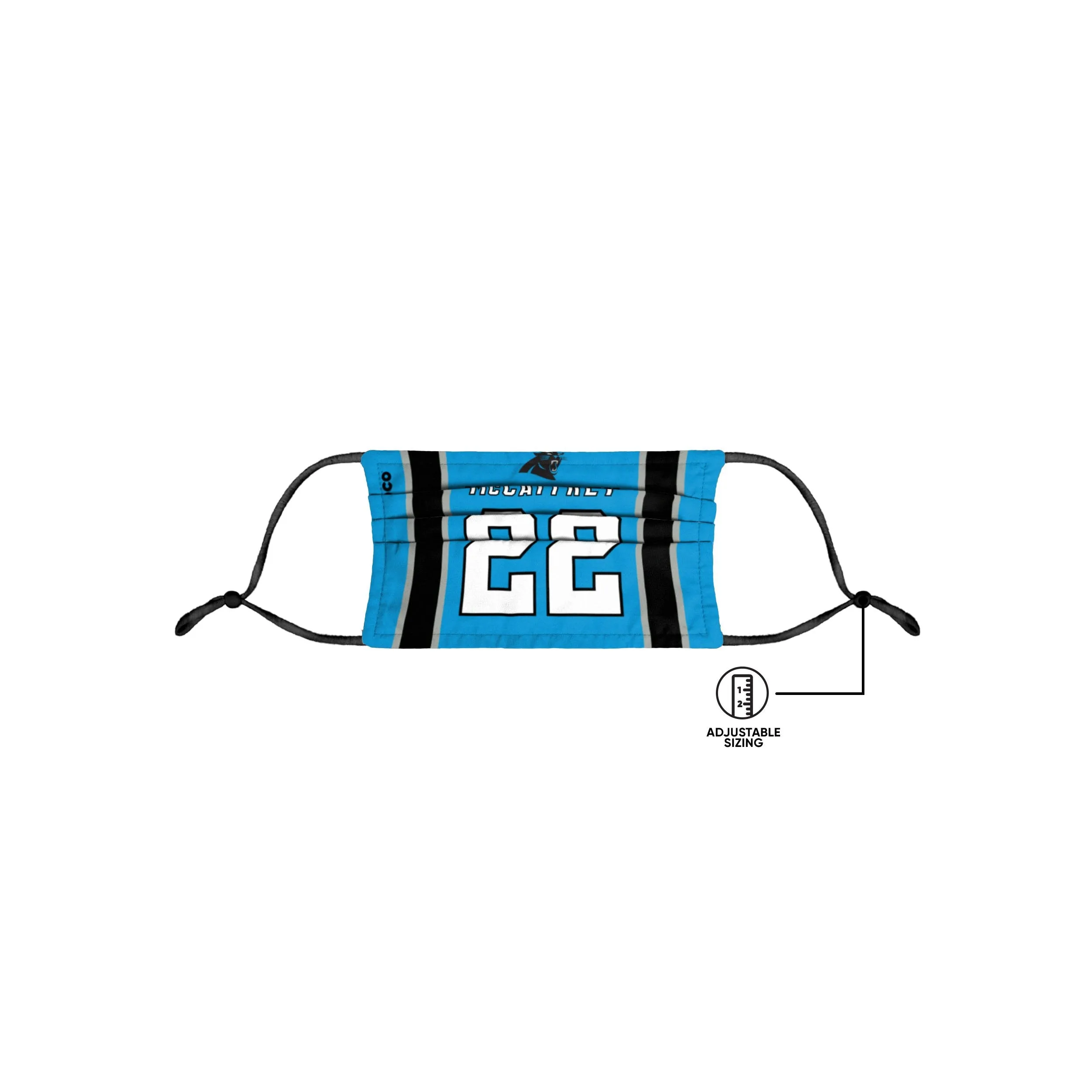 Carolina Panthers NFL Christian McCaffrey Adjustable Face Cover