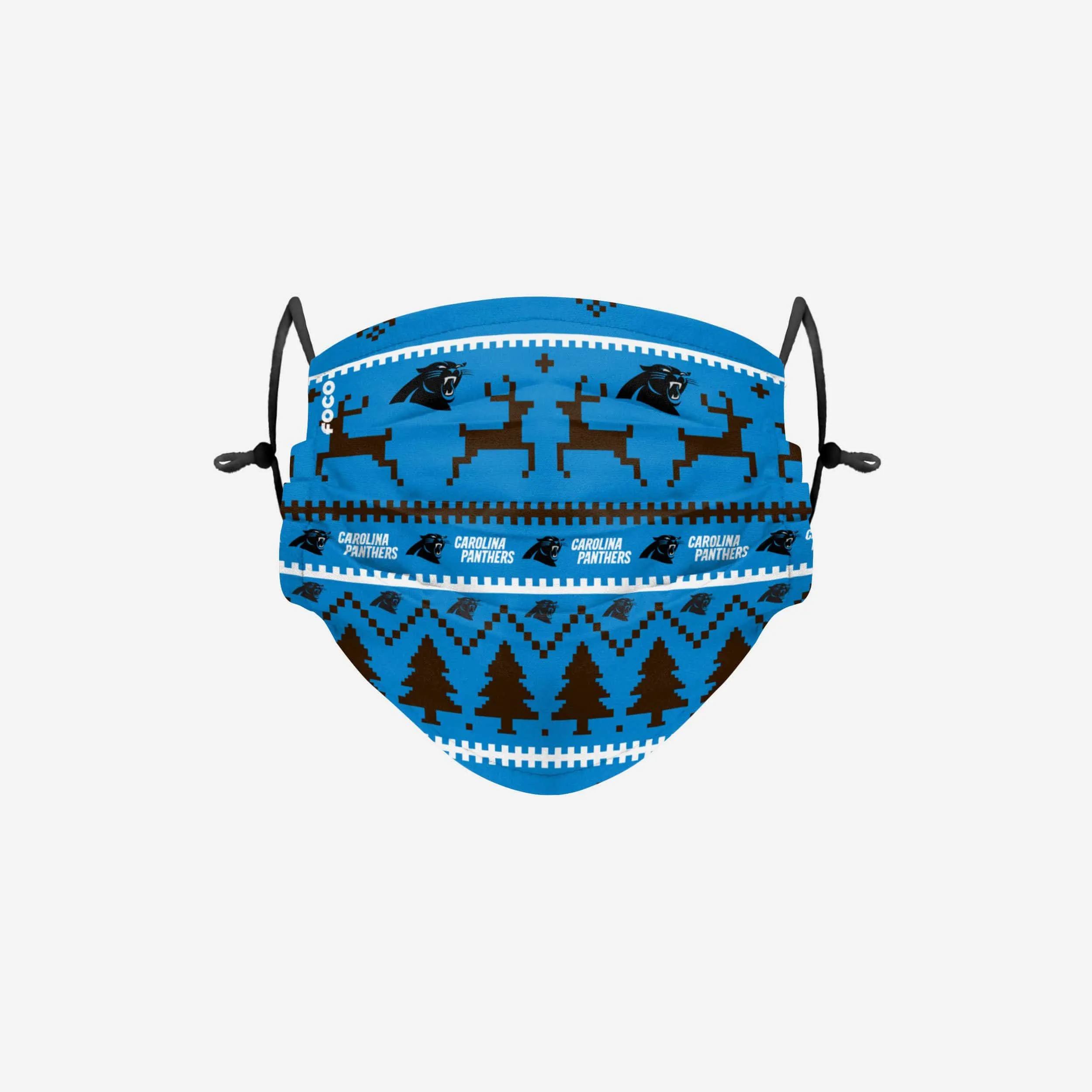 Carolina Panthers Wordmark Holiday Adjustable Face Cover
