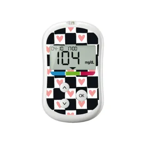 Checkered Hearts for OneTouch Verio Flex Glucometer