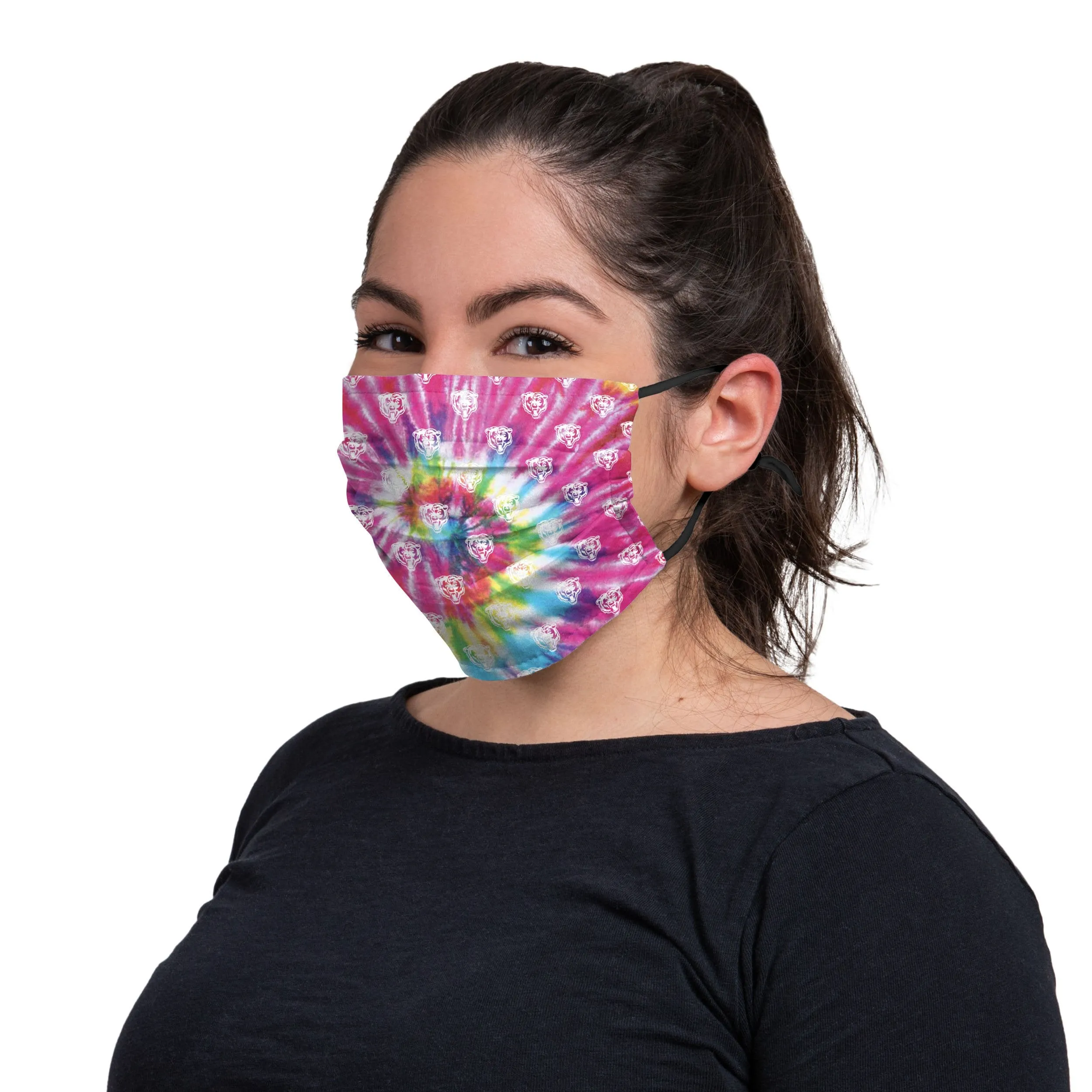 Chicago Bears NFL Pastel Tie-Dye Adjustable Face Cover