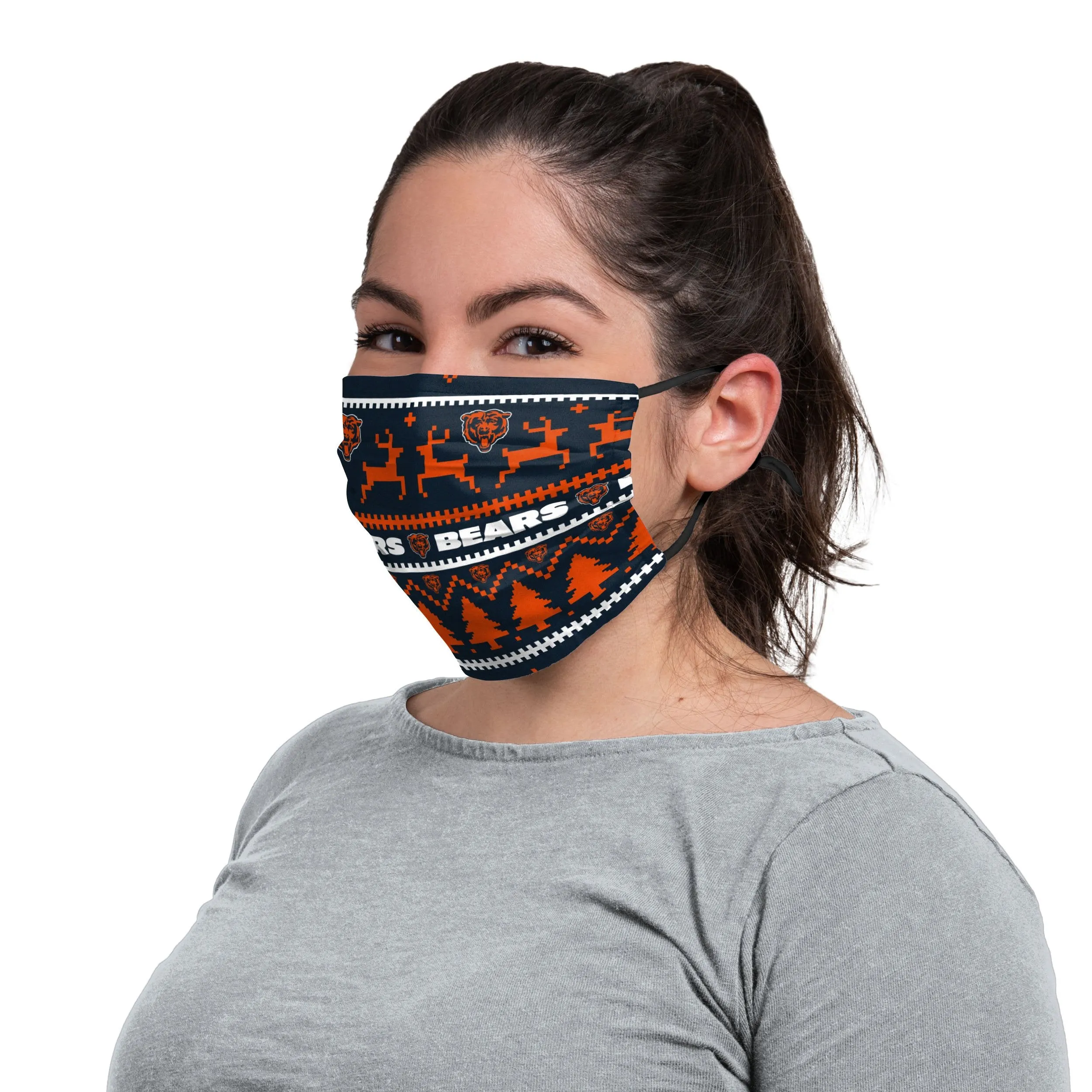 Chicago Bears NFL Wordmark Holiday Adjustable Face Cover