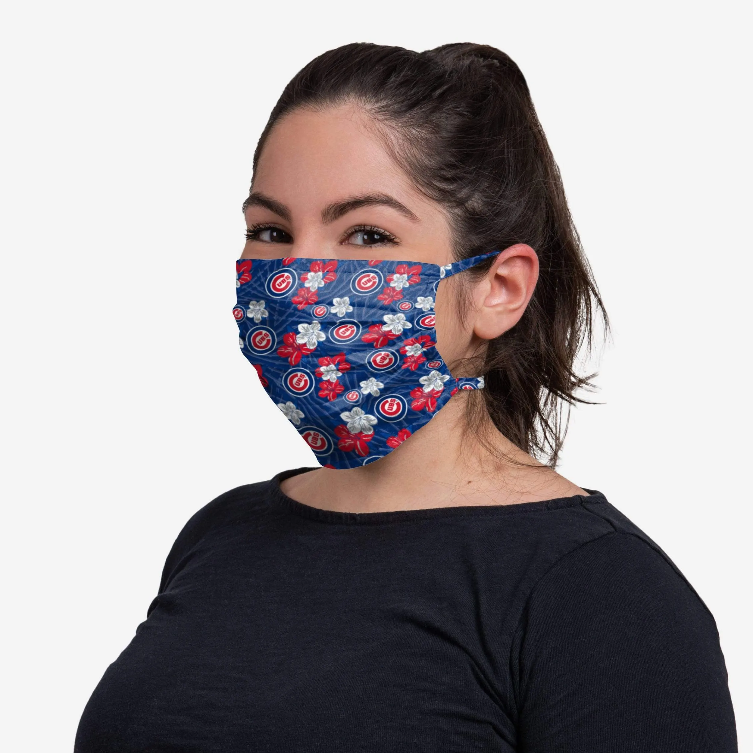 Chicago Cubs Hibiscus Tie-Back Face Cover