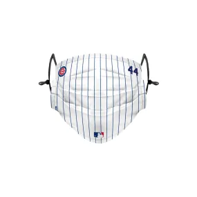 Chicago Cubs MLB Anthony Rizzo On-Field Gameday Pinstripe Adjustable Face Cover