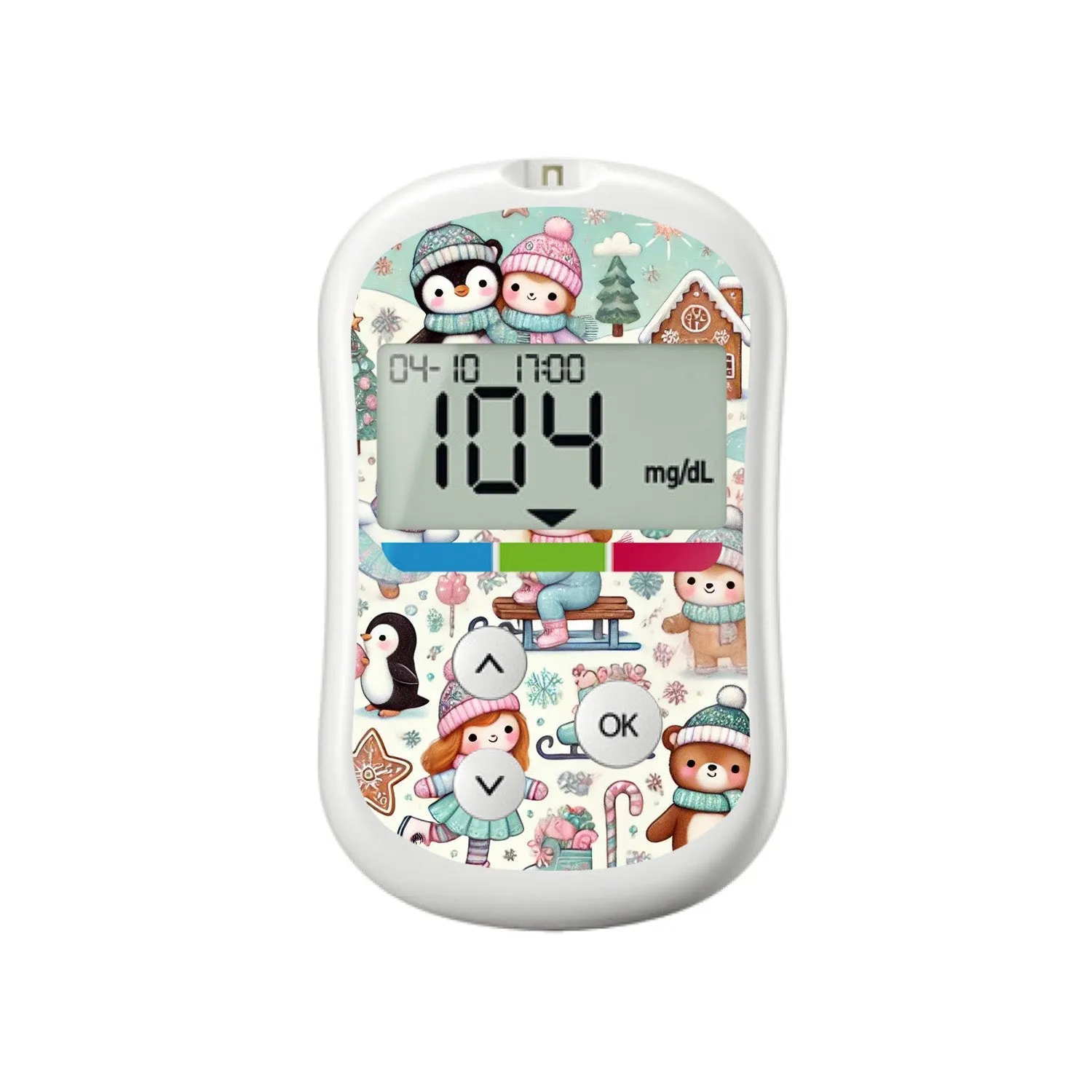Christmas Scene Sticker for OneTouch Verio Flex Glucometer