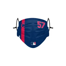 Cleveland Guardians MLB Shane Bieber On-Field Adjustable Navy Face Cover