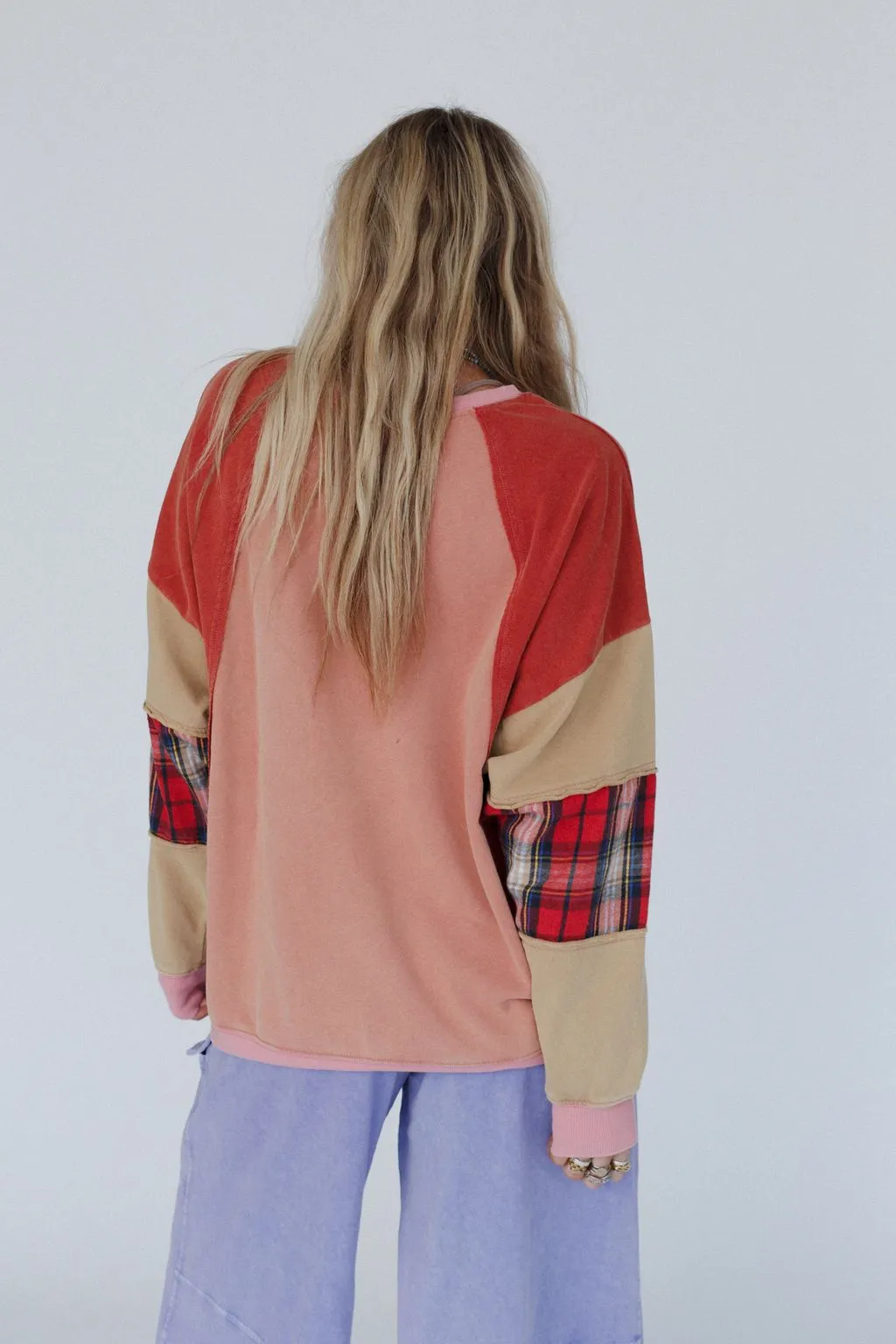Country Club Color Block Top - Brick
