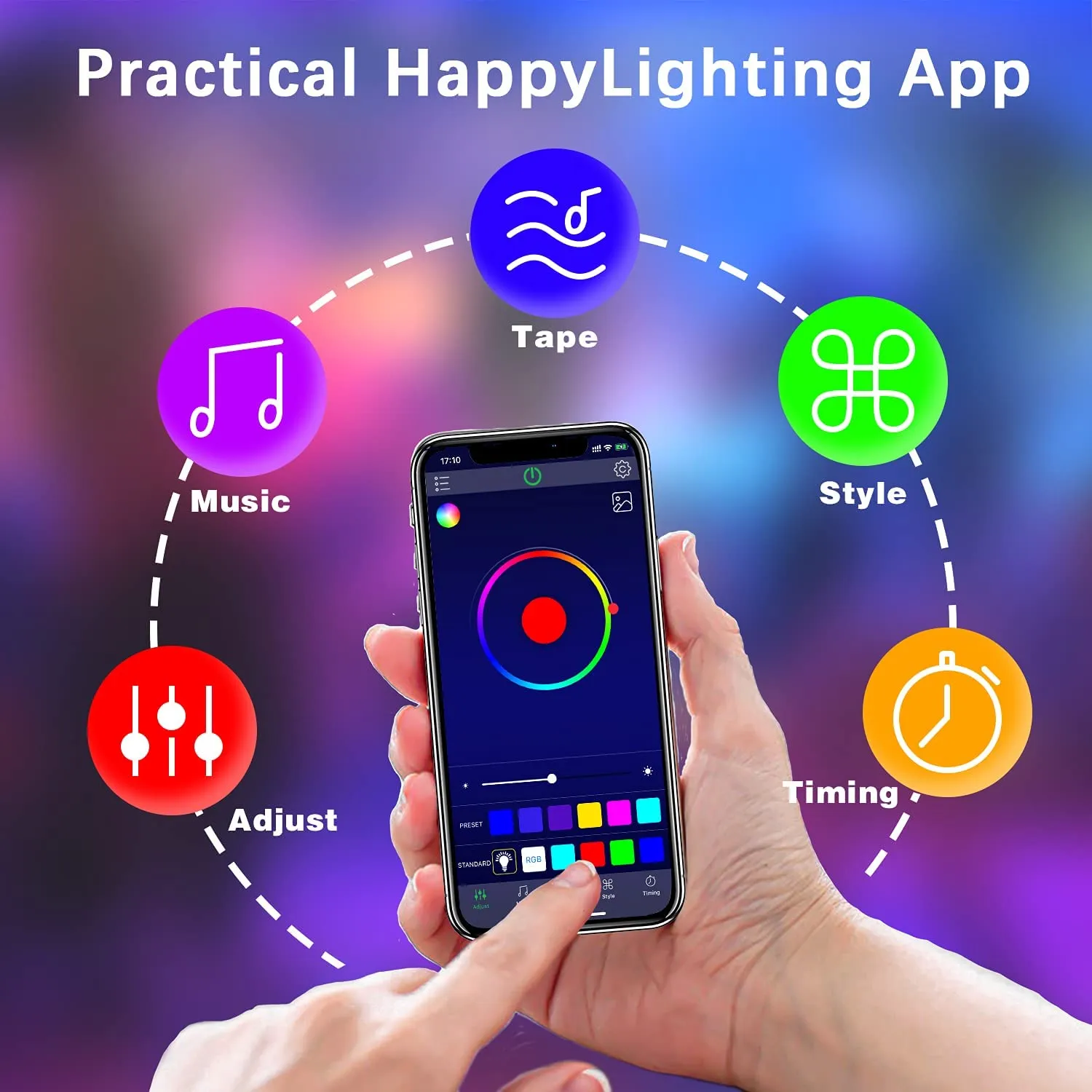 Cozylady Bluetooth LED Strip Lights,50m LED Light Strips Controlled by Smart Phone APP, Music Sync LED Lights Strip for Bedroom Decor, Room Decor, Children's Room（50m）