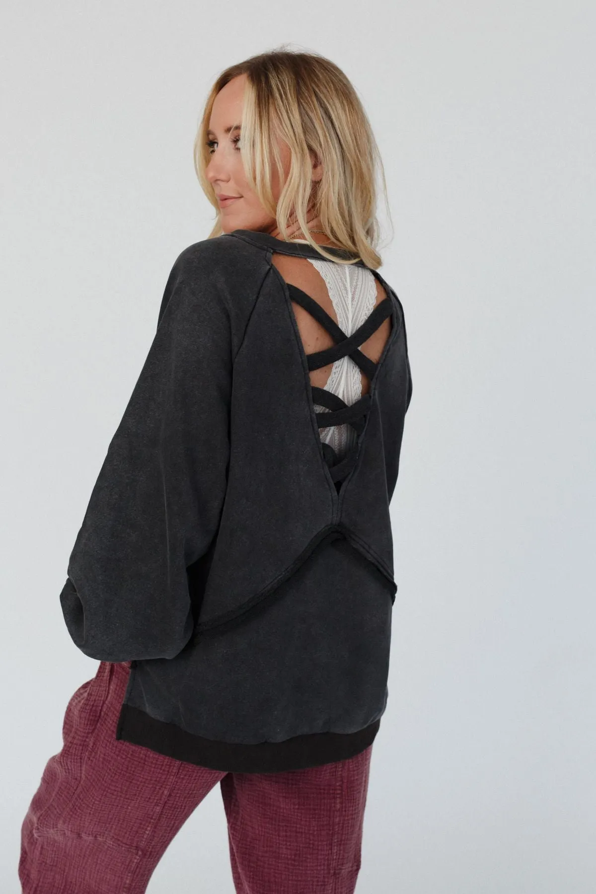 Crossed Paths Sweatshirt - Black