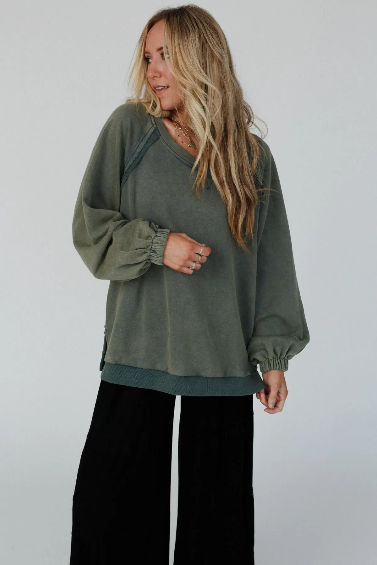 Crossed Paths Sweatshirt - Olive