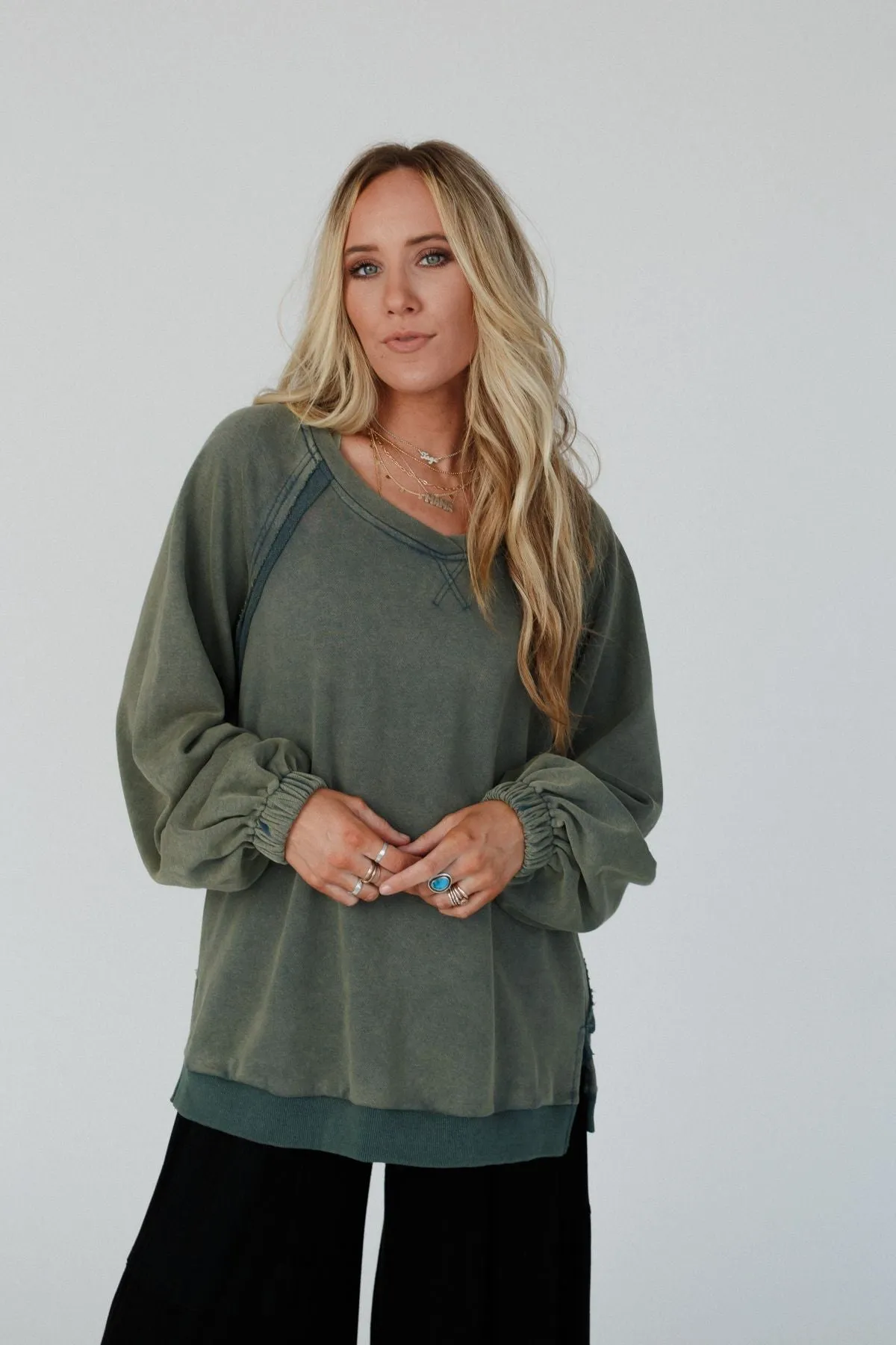 Crossed Paths Sweatshirt - Olive