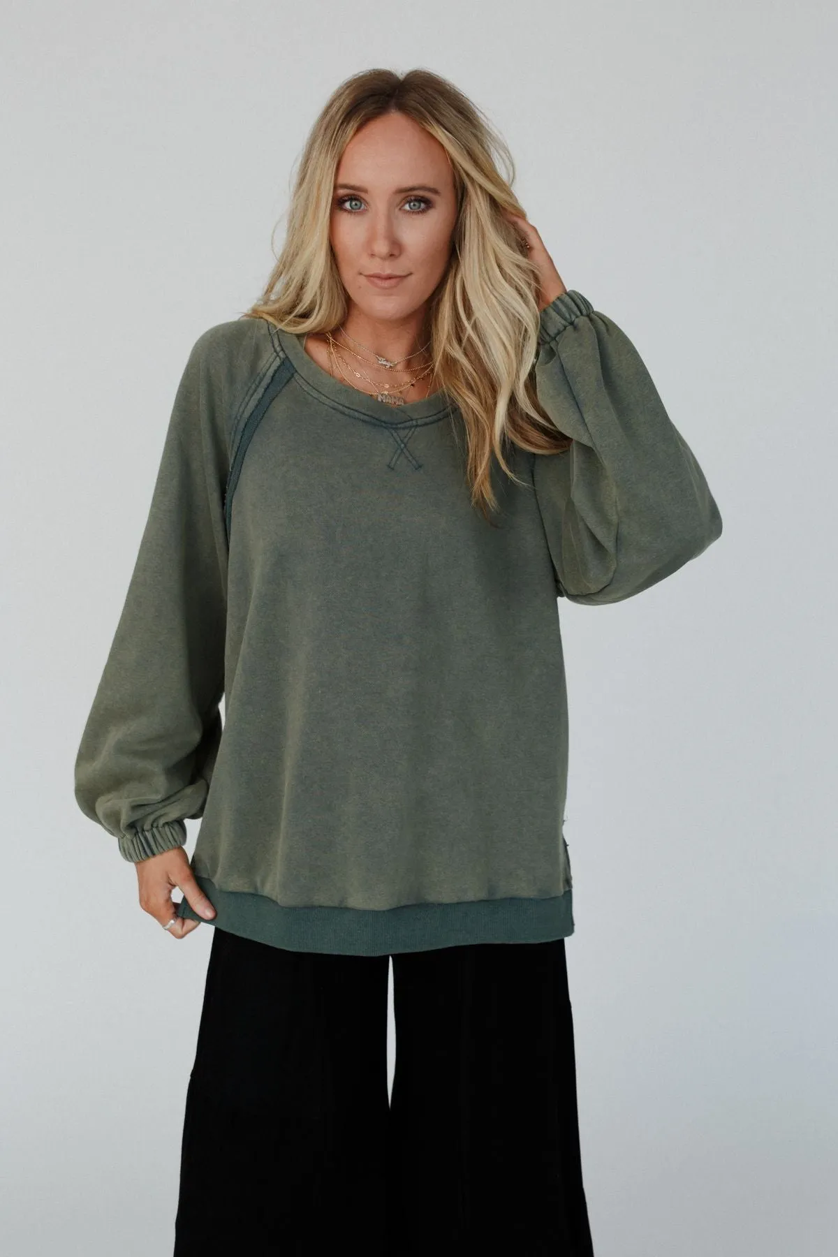 Crossed Paths Sweatshirt - Olive