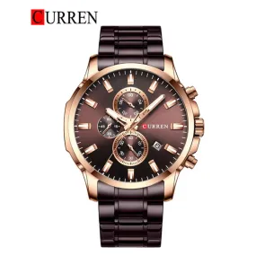 CURREN Original Brand Stainless Steel Band Wrist Watch For Men With Brand (Box & Bag)-8348