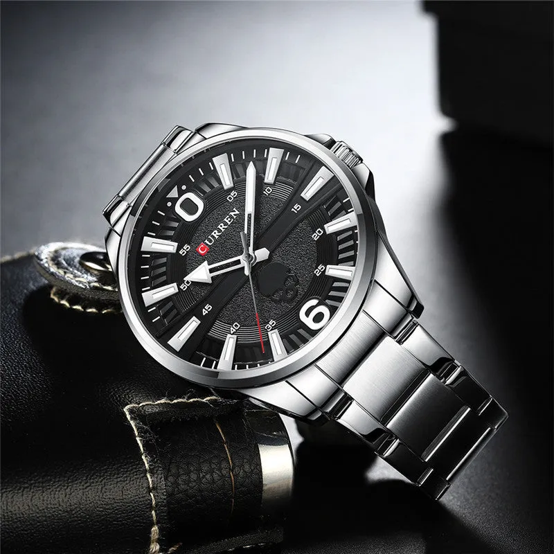 CURREN Original Brand Stainless Steel Band Wrist Watch For Men With Brand (Box & Bag)-8389