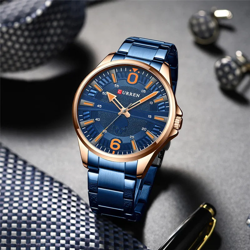 CURREN Original Brand Stainless Steel Band Wrist Watch For Men With Brand (Box & Bag)-8389