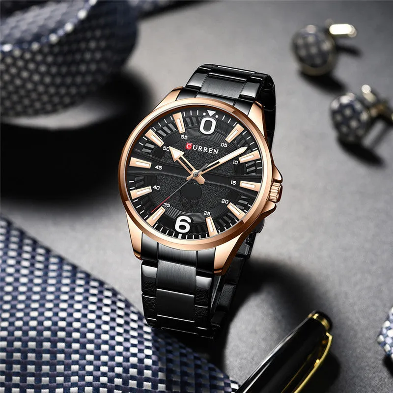 CURREN Original Brand Stainless Steel Band Wrist Watch For Men With Brand (Box & Bag)-8389