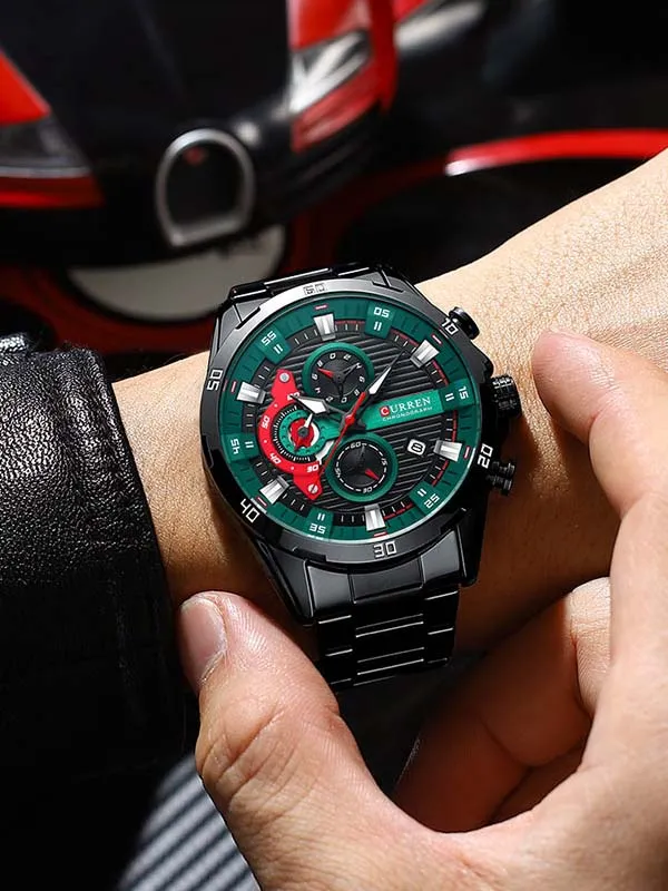 CURREN Original Brand Stainless Steel Band Wrist Watch For Men With Brand (Box & Bag)-8402