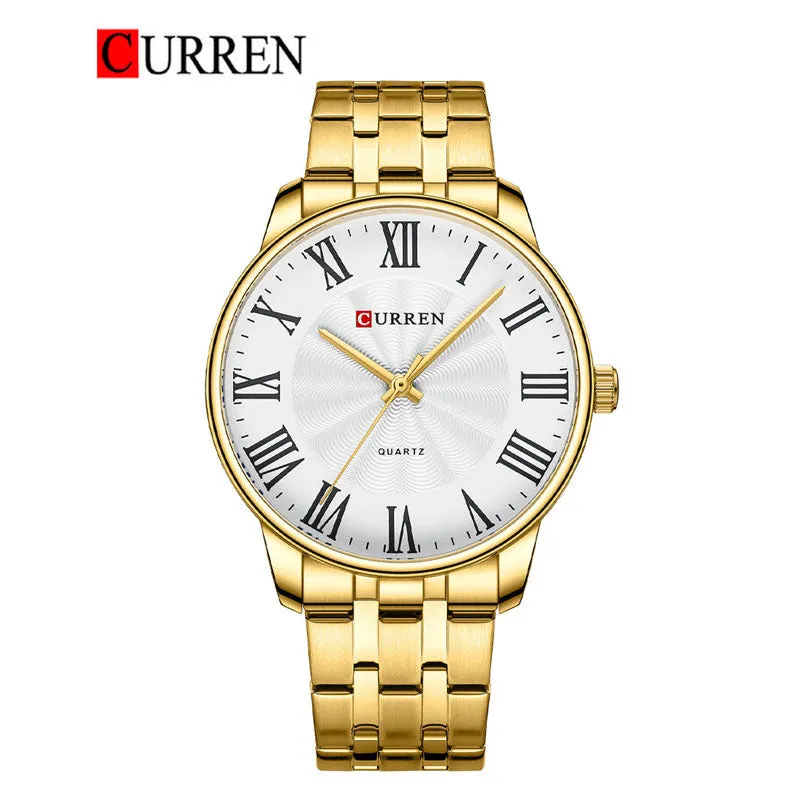 CURREN Original Brand Stainless Steel Band Wrist Watch For Men With Brand (Box & Bag)-8422