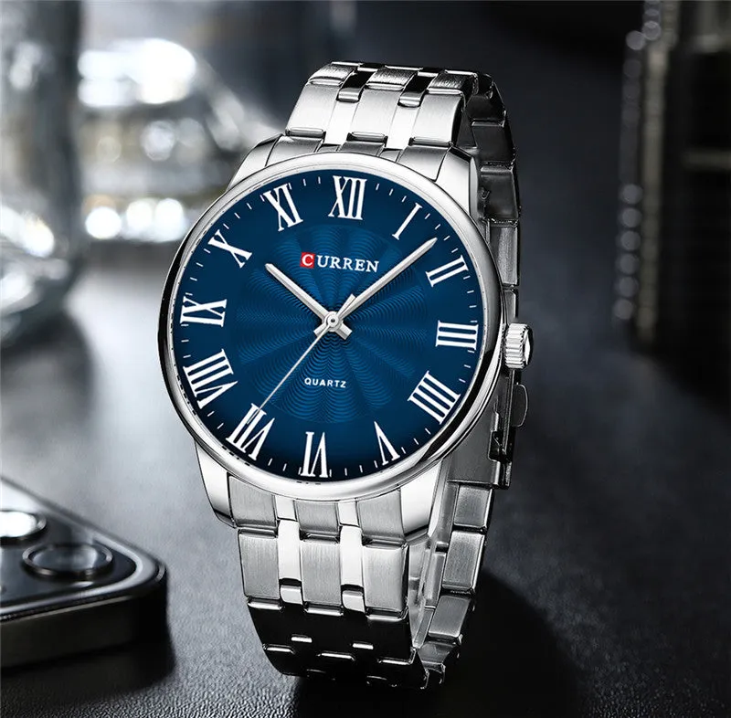 CURREN Original Brand Stainless Steel Band Wrist Watch For Men With Brand (Box & Bag)-8422