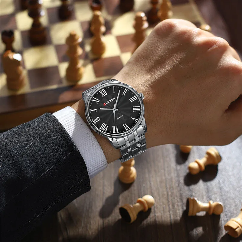 CURREN Original Brand Stainless Steel Band Wrist Watch For Men With Brand (Box & Bag)-8422