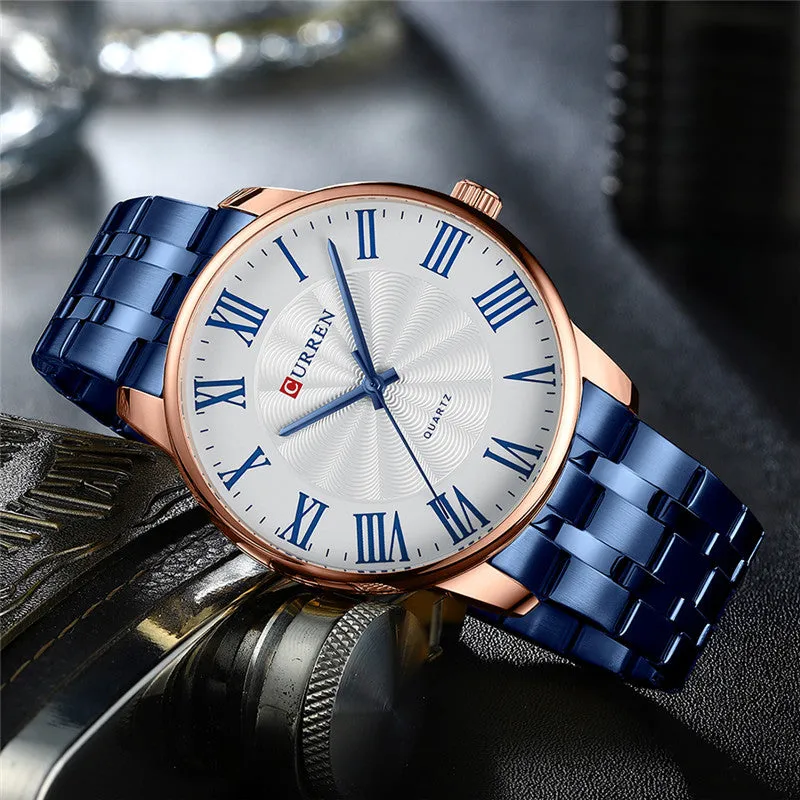 CURREN Original Brand Stainless Steel Band Wrist Watch For Men With Brand (Box & Bag)-8422