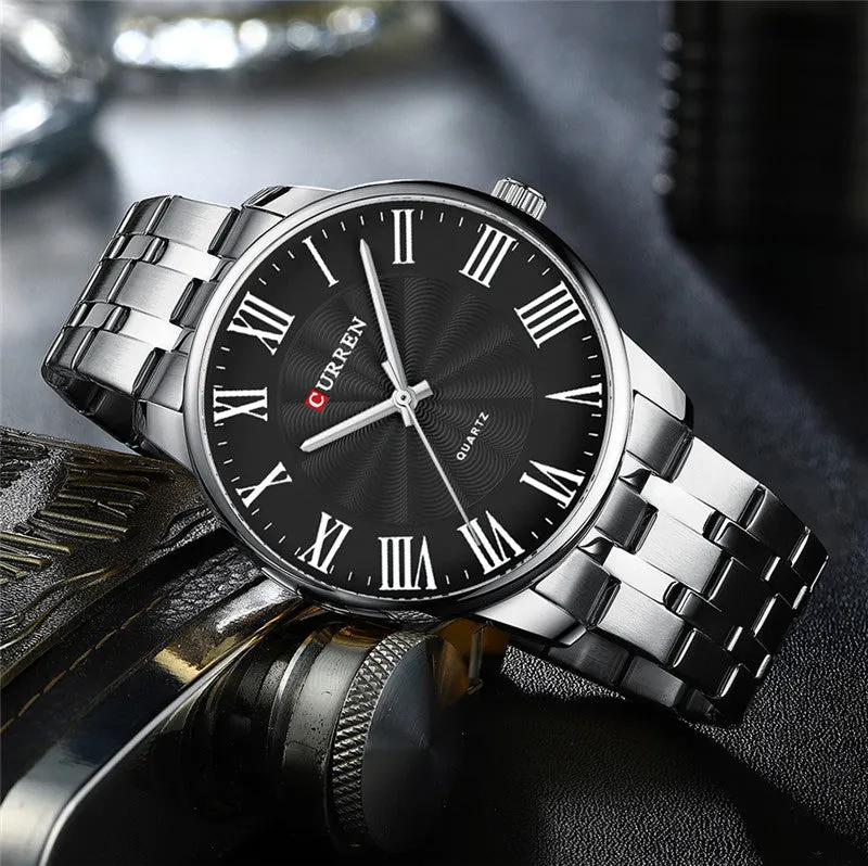 CURREN Original Brand Stainless Steel Band Wrist Watch For Men With Brand (Box & Bag)-8422