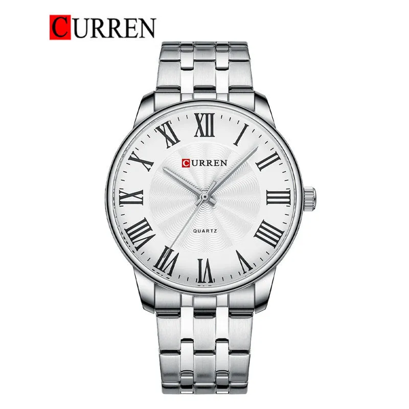 CURREN Original Brand Stainless Steel Band Wrist Watch For Men With Brand (Box & Bag)-8422