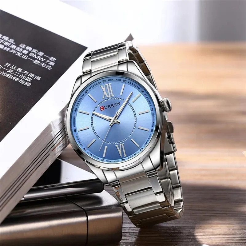 CURREN Original Brand Stainless Steel Band Wrist Watch For Men With Brand (Box & Bag)-8423