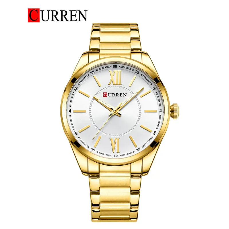 CURREN Original Brand Stainless Steel Band Wrist Watch For Men With Brand (Box & Bag)-8423