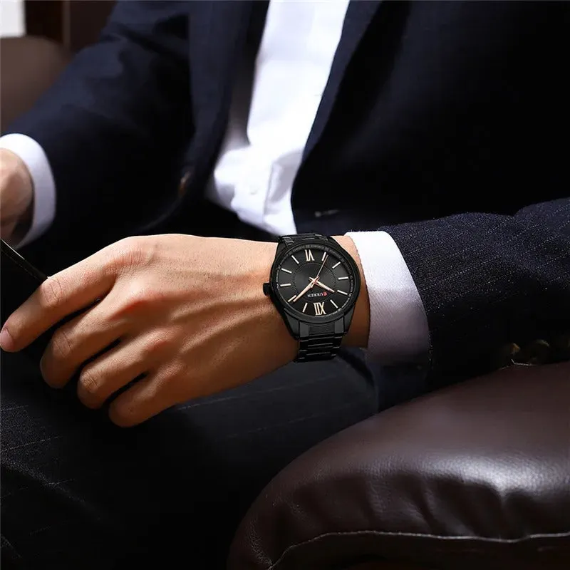 CURREN Original Brand Stainless Steel Band Wrist Watch For Men With Brand (Box & Bag)-8423
