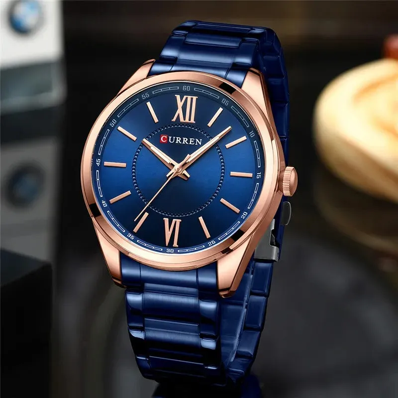 CURREN Original Brand Stainless Steel Band Wrist Watch For Men With Brand (Box & Bag)-8423