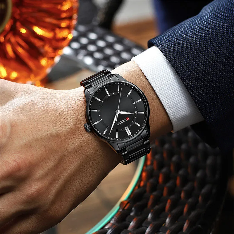 CURREN Original Brand Stainless Steel Band Wrist Watch For Men With Brand (Box & Bag)-8430