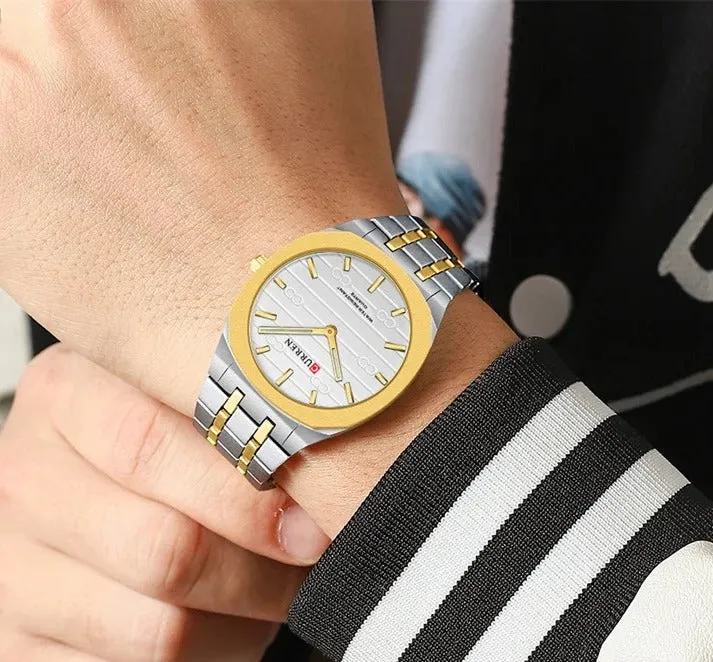 CURREN Original Brand Stainless Steel Band Wrist Watch For Men With Brand (Box & Bag)-8444