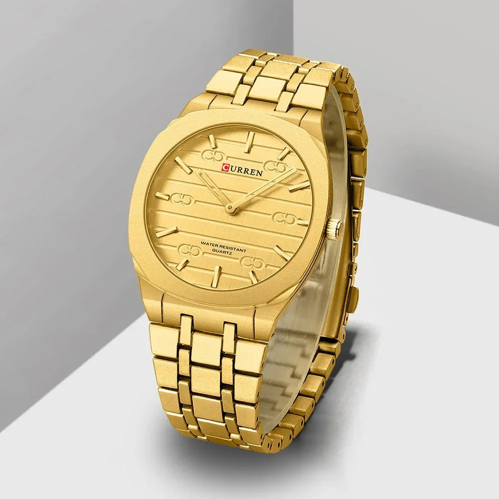 CURREN Original Brand Stainless Steel Band Wrist Watch For Men With Brand (Box & Bag)-8444