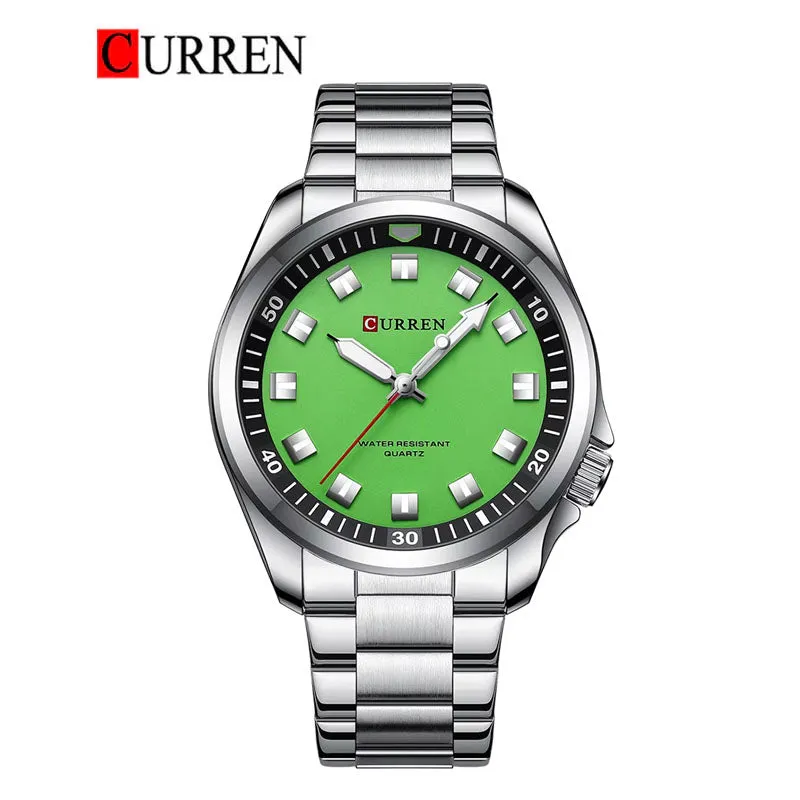 CURREN Original Brand Stainless Steel Band Wrist Watch For Men With Brand (Box & Bag)-8451