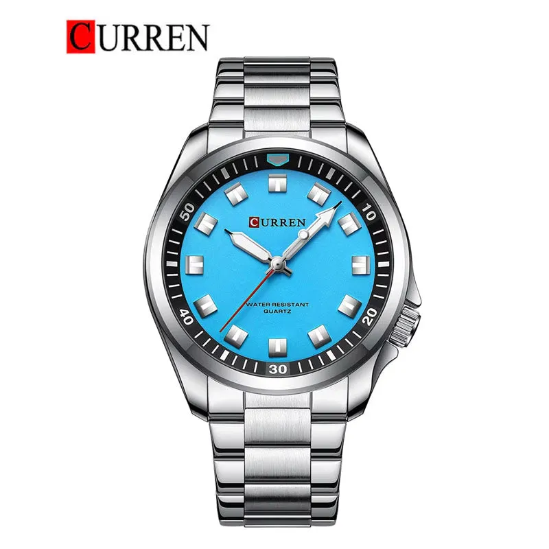 CURREN Original Brand Stainless Steel Band Wrist Watch For Men With Brand (Box & Bag)-8451