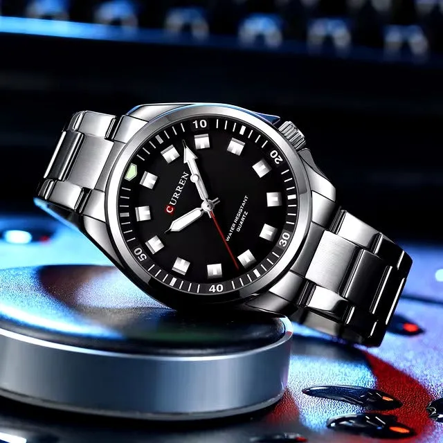 CURREN Original Brand Stainless Steel Band Wrist Watch For Men With Brand (Box & Bag)-8451
