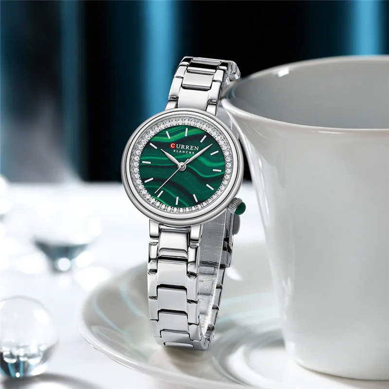 CURREN Original Brand Stainless Steel Wrist Watch For Women With Brand (Box & Bag)-9089