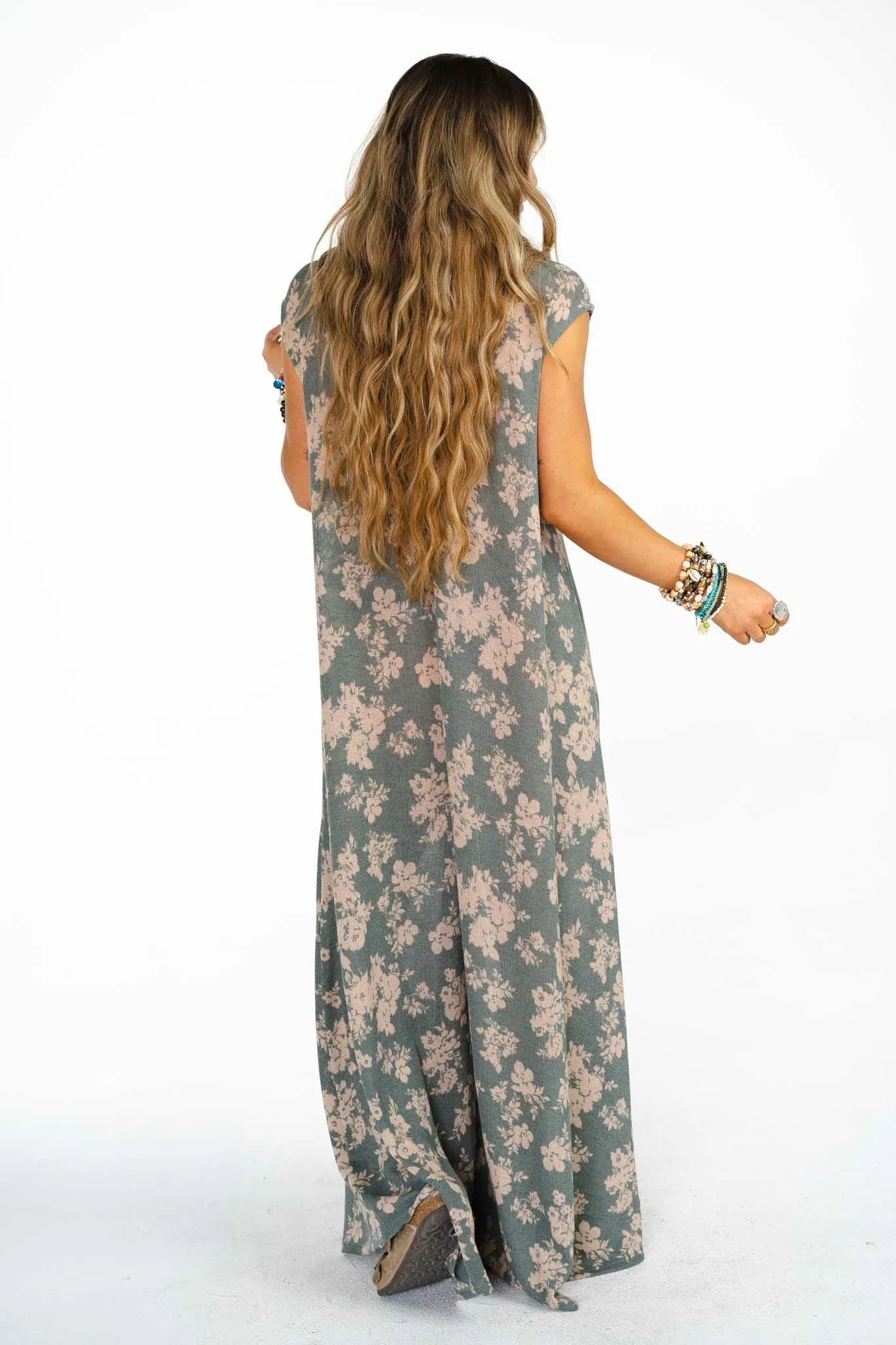 Daphne Floral Print Jumpsuit - Olive
