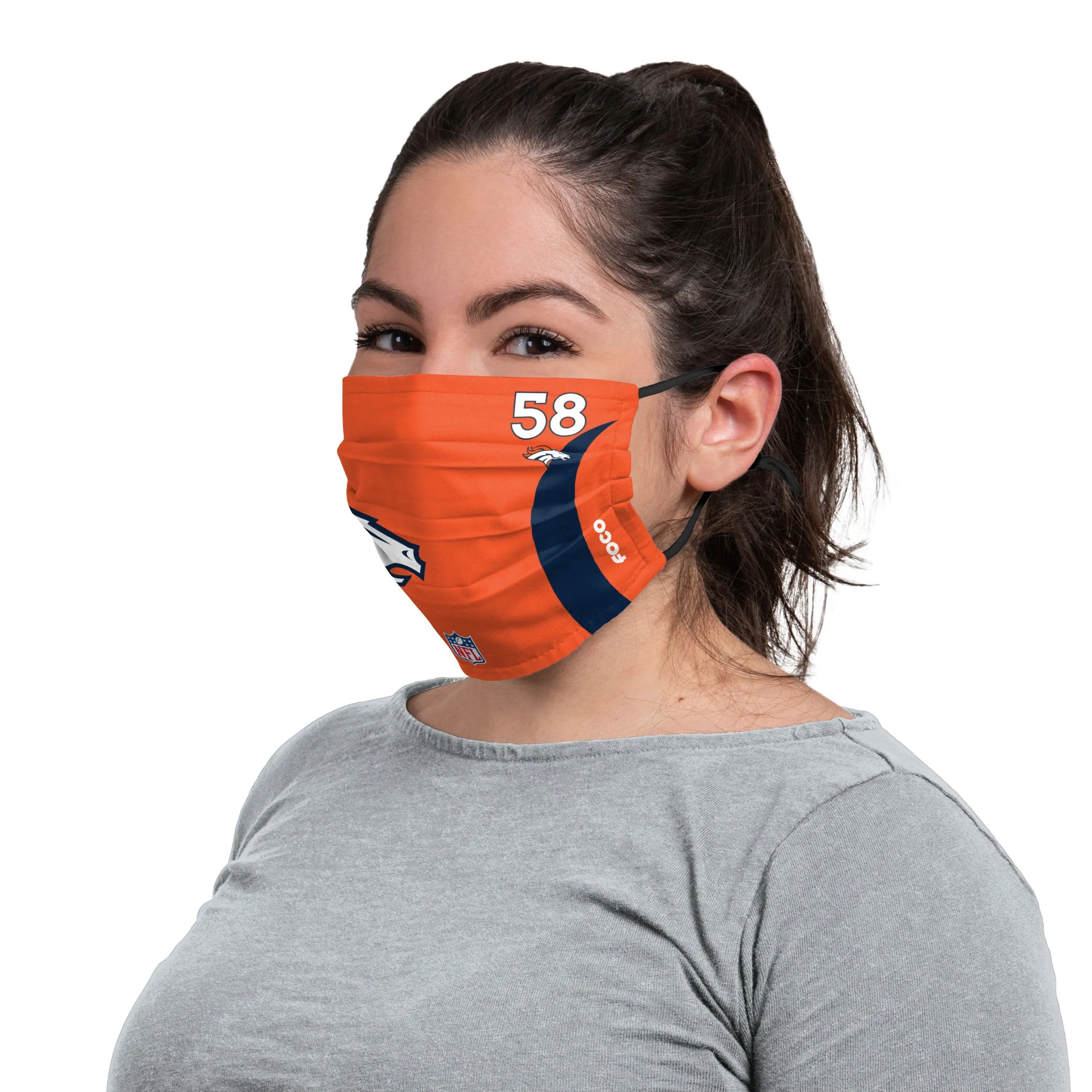 Denver Broncos NFL Von Miller On-Field Sideline Logo Face Cover